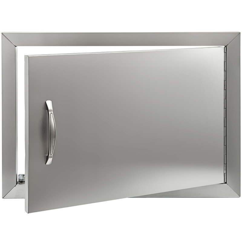 Rangement en acier inoxydable pour barbecue avec poignée simple en acier inoxydable 14Hx20w