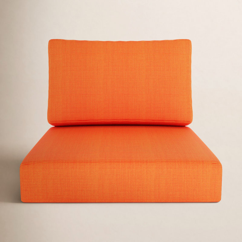 Coussin de siège extérieur Amala Sunbrella®, L 28,5 po x P 28,5 po, Sunbrella® toile mandarine