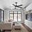  Seale 52 inch Smart Ceiling Fan with Remote/APP/Alexa Control, Downrod Mount, Reversible DC Motor, 5 Blades, 6 Speeds, 3CCT, Dimmable, Noiseless, Bedroom, Living Room, Black