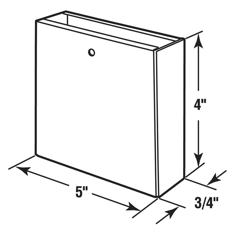 Pilaster Shoe, Fits 5in Pilasters, Stainless Steel Construction, Oval End (Single Pack)