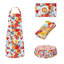 Ensemble de 6 napperons rectangulaires 100% coton multicolore 13 x 19 pouces-88729996