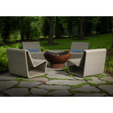 Lola Adirondack 4 Chair Set - Grey