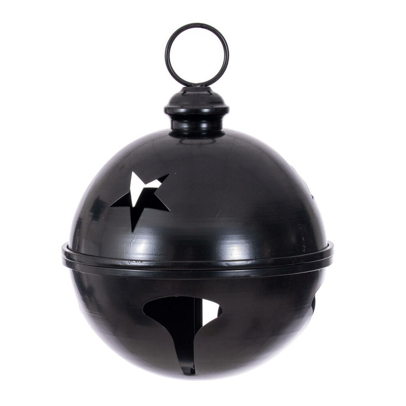 Ornement en forme de cloche., H 10 po x l 10 po x P 10 po, Noir