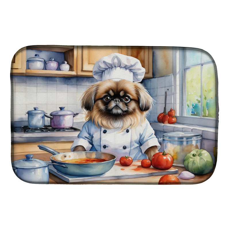 Tapis de séchage Pekingese The Chef
