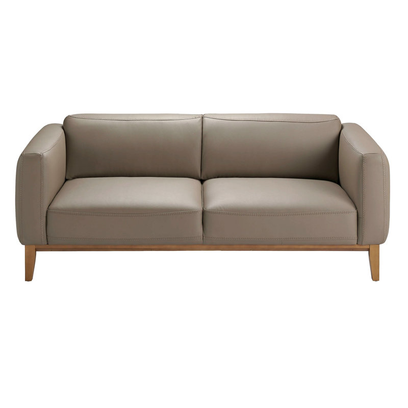  mink leather sofa, 3, Brown, 92cm H x 209cm W x 77cm D