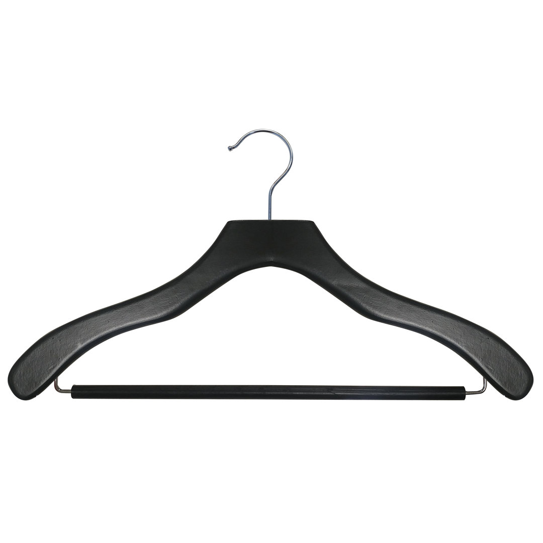 Contemporary Wooden Suit Hanger for Dress/Shirt/Sweater (Set of 50) Rebrilliant 