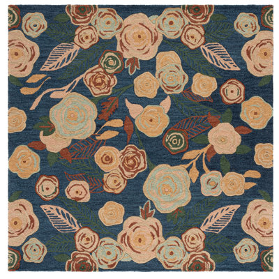 Jardin Hand Tufted Wool; Cotton Floral Indoor Rug