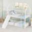 Lit simple superposé en métal avec glissade, lit maison-1996302882