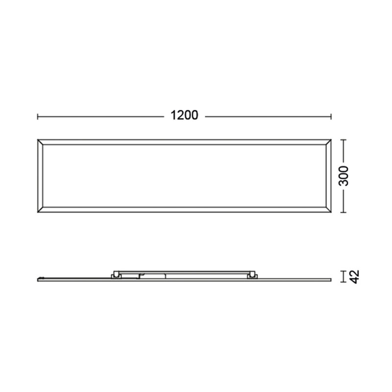 Philips LED Panel Rectangle Ceiling Light 36W (Single Pack), 2700