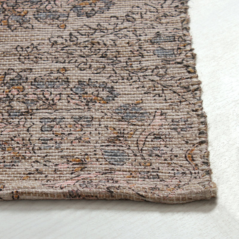 Hand Tufted Cotton/Jute Flatweave Boho Rug, Rectangle 3' x 5'