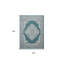 Tapis floral tissé à la machine 5 pi x 7 pi Aqua
