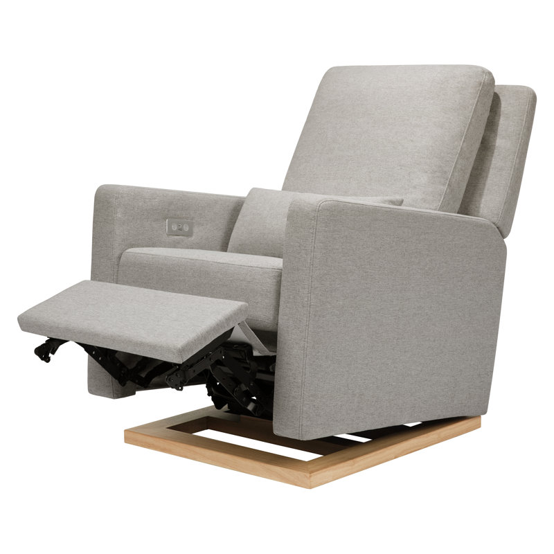 Sigi 34" Performance Grey Eco-Weave Electronic Recliner with USB