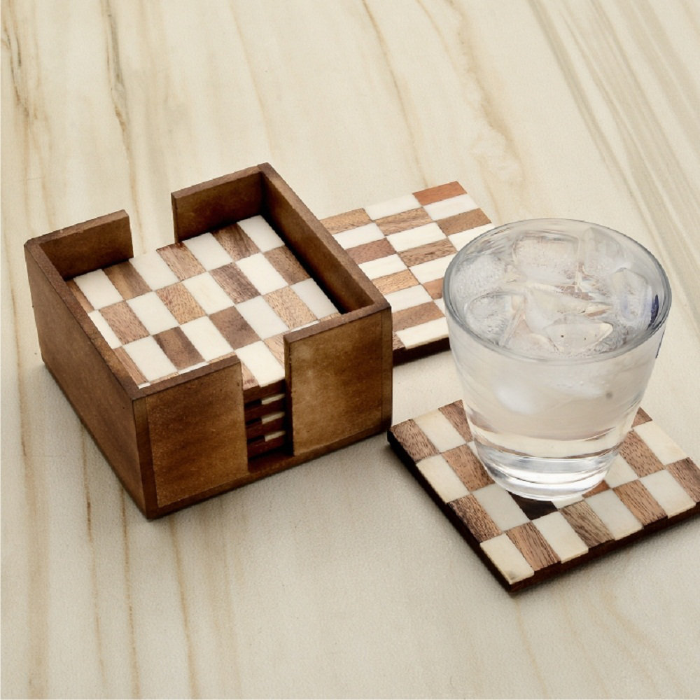 Loon Peak® 7 Piece Coaster Set with Holder "& Reviews" | Wayfair