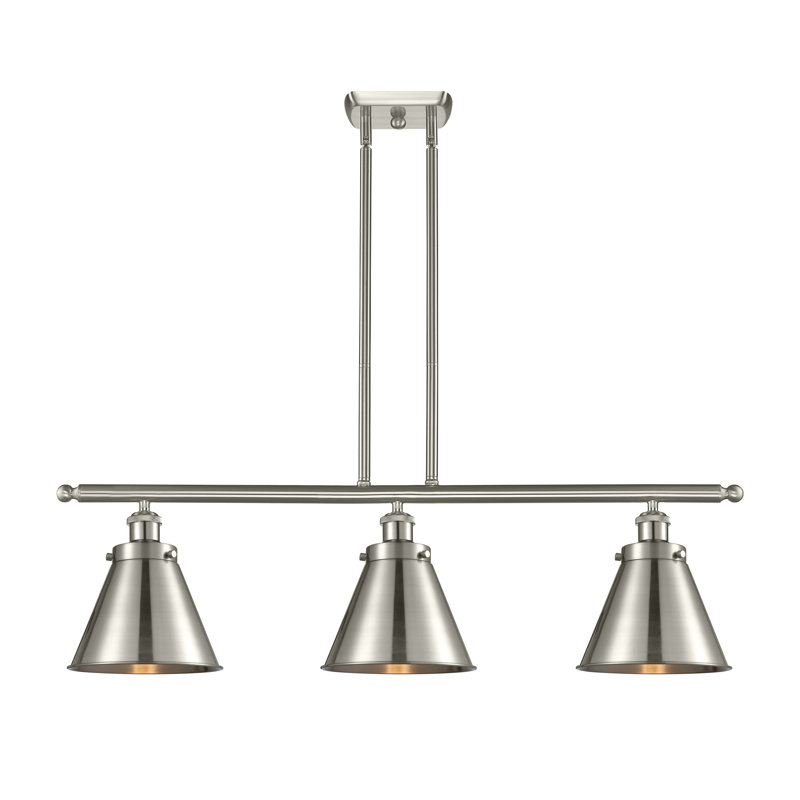 Donovan 3 - Light Kitchen Island Pendant, No Bulb Included, Brushed Satin Nickel