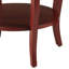 Table d'appoint en bois rouge avec tablette inférieure - respire la grâce et la classe conçue pour durer-811772725