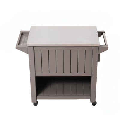Chariot-bar extérieur l 30 po, chariot roulant avec armoire de rangement