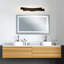 Luminaire de meuble-lavabo moderne 36 po à DEL noir pour salle de bain, salle d'eau, couloir - DEL intégrée, aucune ampoule requise - certification BACL avec garantie de 3 ans-938194158