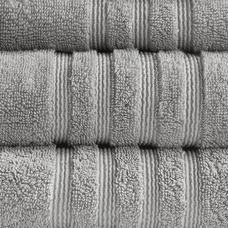 Sustainable Antimicrobial Bath Towel 6 Piece Set, Gray