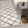 Lydon Soft Geometric Ivory/Black Indoor Area Rug