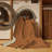 Machine Washable Solid Brown Area Rug-1622586489