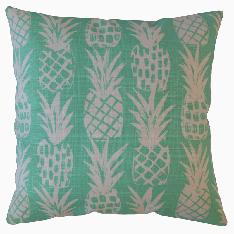 Coussin Yamka, 18 po x 18 po, Coussin décoratif, Bleu