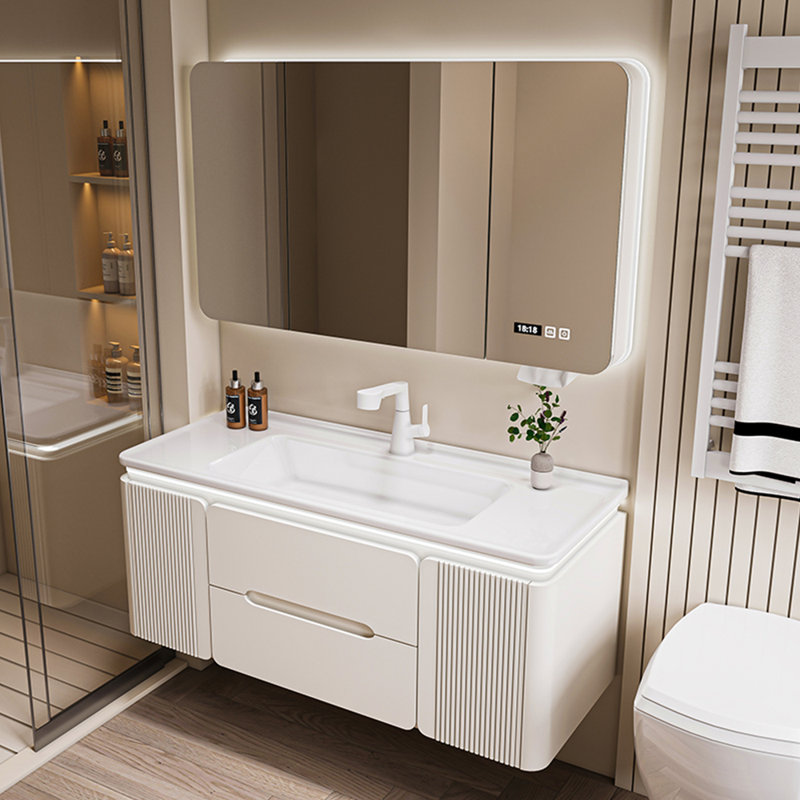Modern cream-style bathroom cabinet