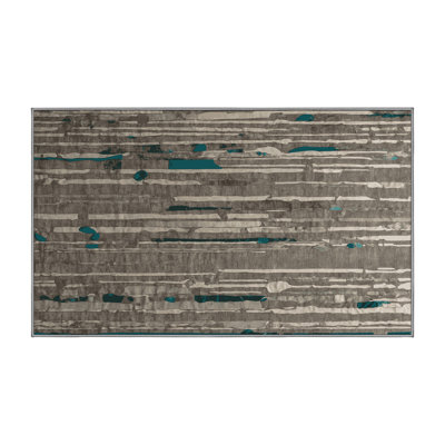 Machine Washable Gray Area Rug GSIX03651