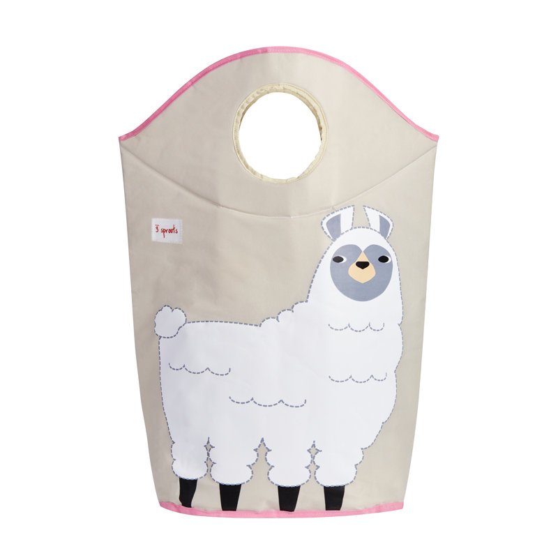 3 Sprouts - Baby Laundry Hamper - Storage Basket Organizer Bin for Nursery - Llama