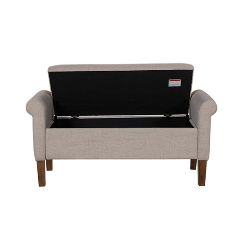 Banc de rangement rembourré avec beaucoup d'espace, siège confortable et design élégant pour les maisons modernes