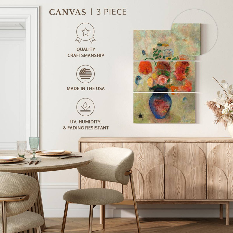 Harnek Large Vase With Flowers 1912, 74" H x 48" W