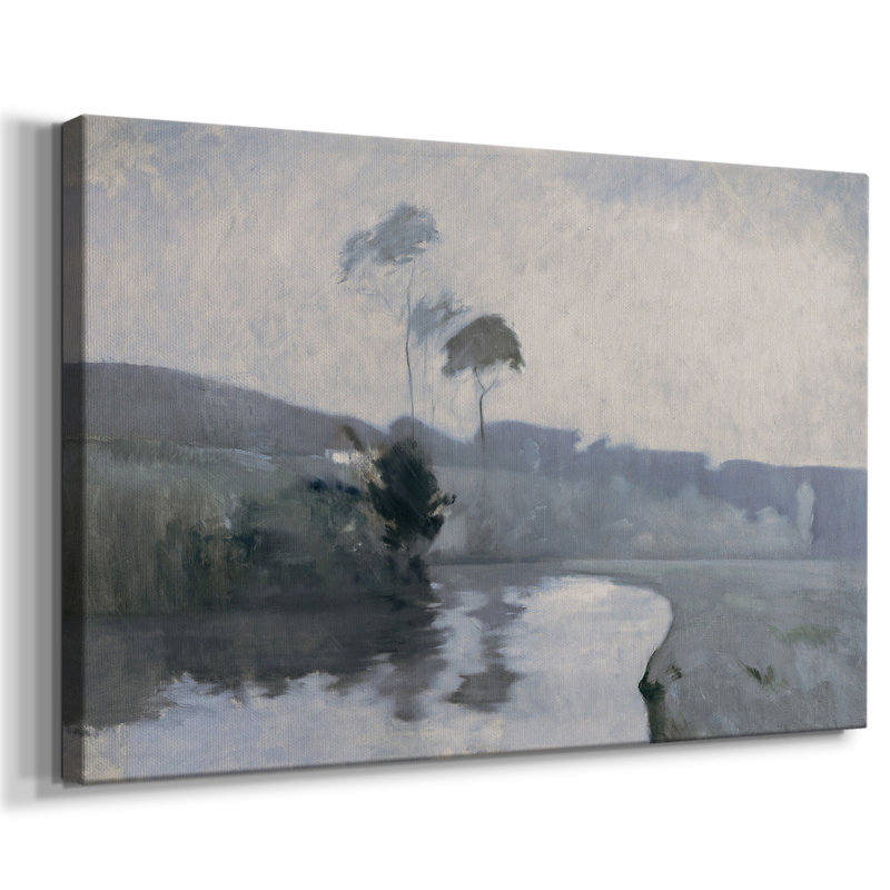 Paysage rétro -DCCL XXVI, H 33 po x l 49 po x P 1,5 po, Toile tendue