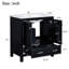 Meuble-lavabo noir 30 po avec lavabo simple