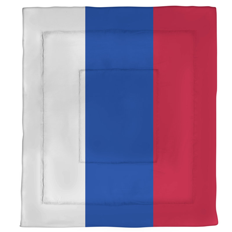 Édredon simple réversible Baltimore Baseball, Édredon grand, Blanc / Bleu / Rouge