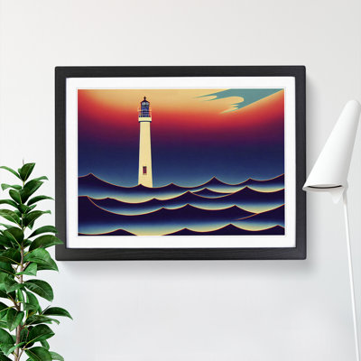 Art Deco Lighthouse - Single Picture Frame Print