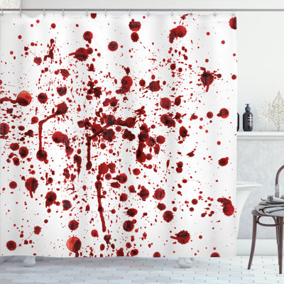 Abstract Shower Curtain with Hooks Included