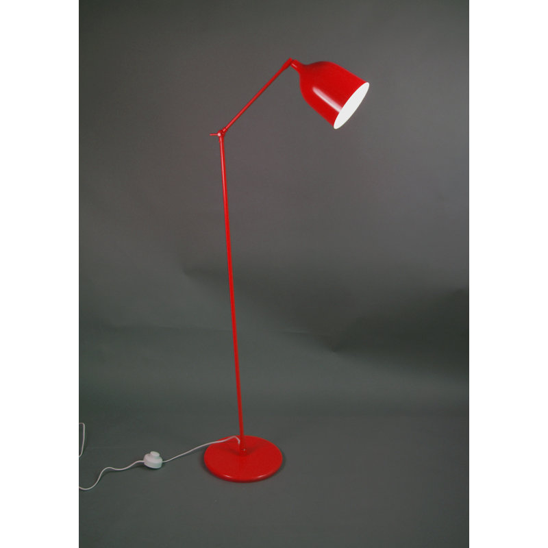 Mekano 162cm Swing Arm Floor Lamp, Red