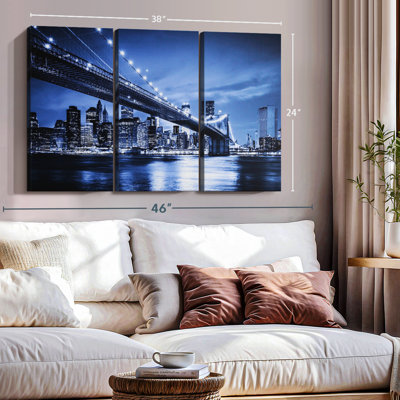 «Twinkling Brooklyn Bridge» sur toile