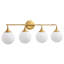 Luminaire de salle de bain à intensité variable avec abat-jour en verre opale lait 5,9 po Romale-336164282-344950977