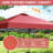 10X10 Pop Up Canopy  Tent With One Push Setup,  Instant Portable Shelter With Sandbags, Red-123311108-123311103