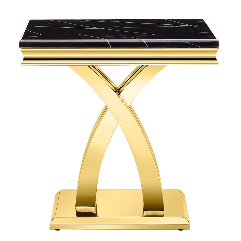 Lisania Solid Wood Top End Table
