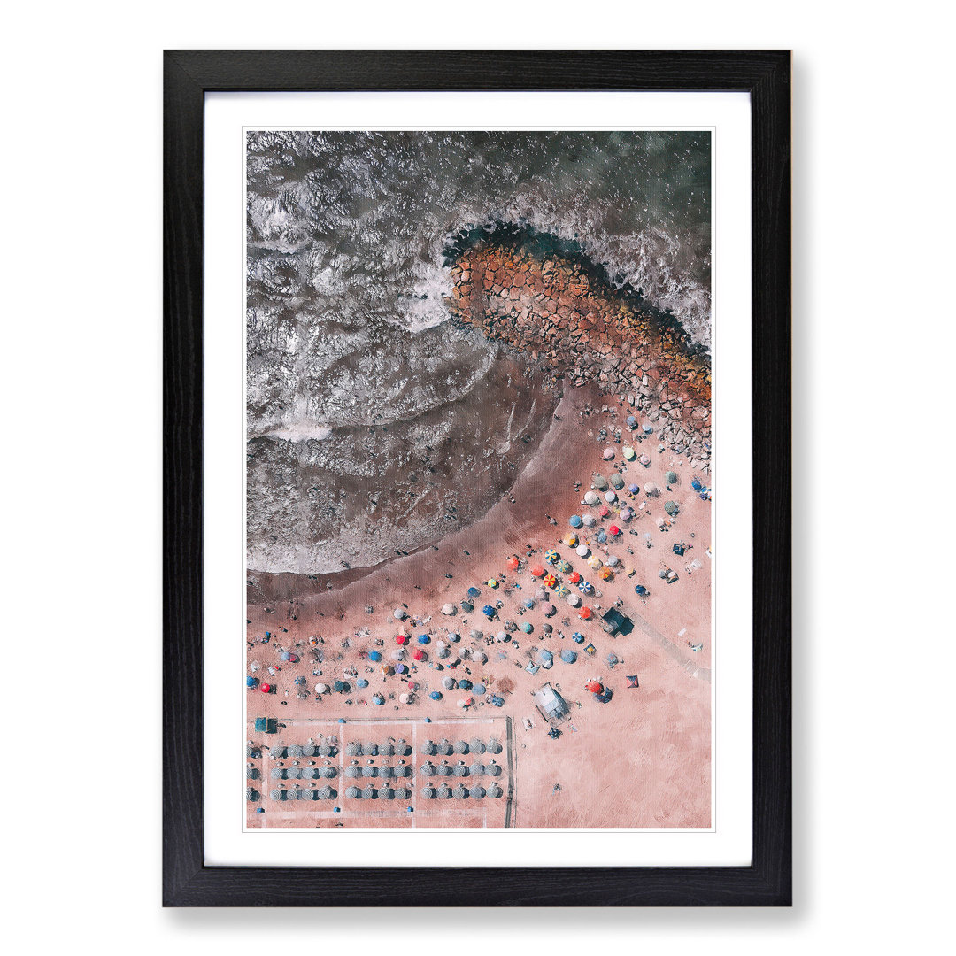 Mar Del Plata Beach in Argentina - Framed Print