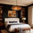 4-Light  Rectangular Layered Amber Glass Chandelier