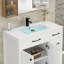 Ensemble de meuble-lavabo simple 30 po avec plateau d'évier Manrique Makowski, robinet en alliage de zinc, surface peinte, portes à fermeture en douceur, certifié EPA-1752914246