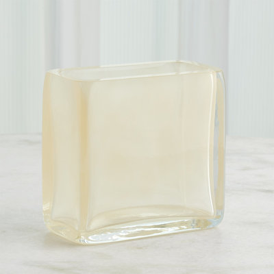 Rectangle Block Vase-Gold-Lg