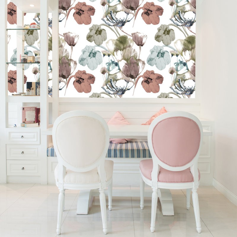 Kearno Peel & Stick Floral Roll