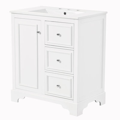 Trea 29.96'' Single Bathroom Vanity with Ceramic Top
