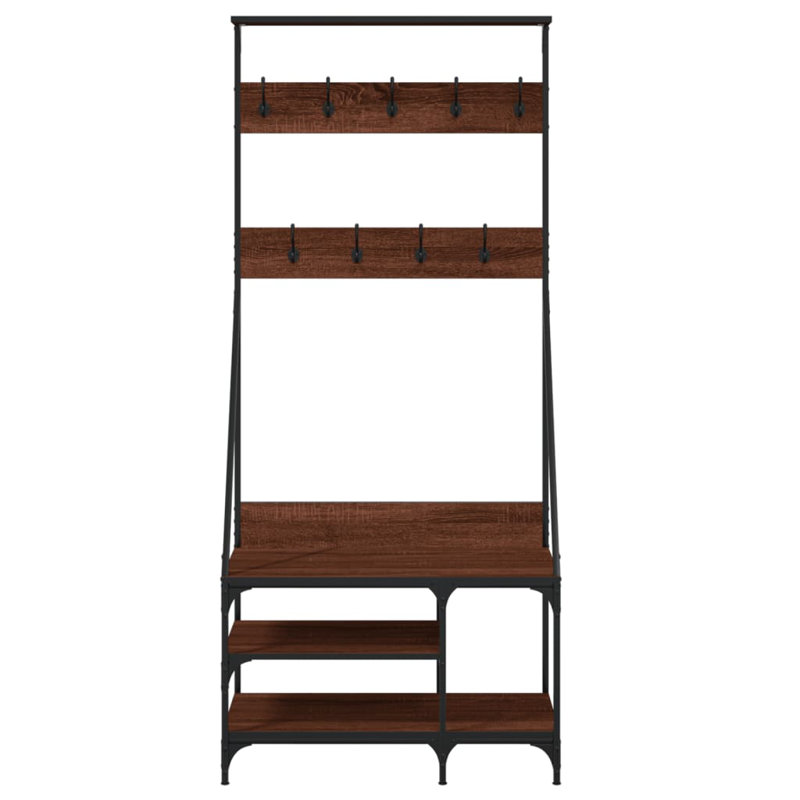 Retherford 80cm Clothing Rack, Brown Oak