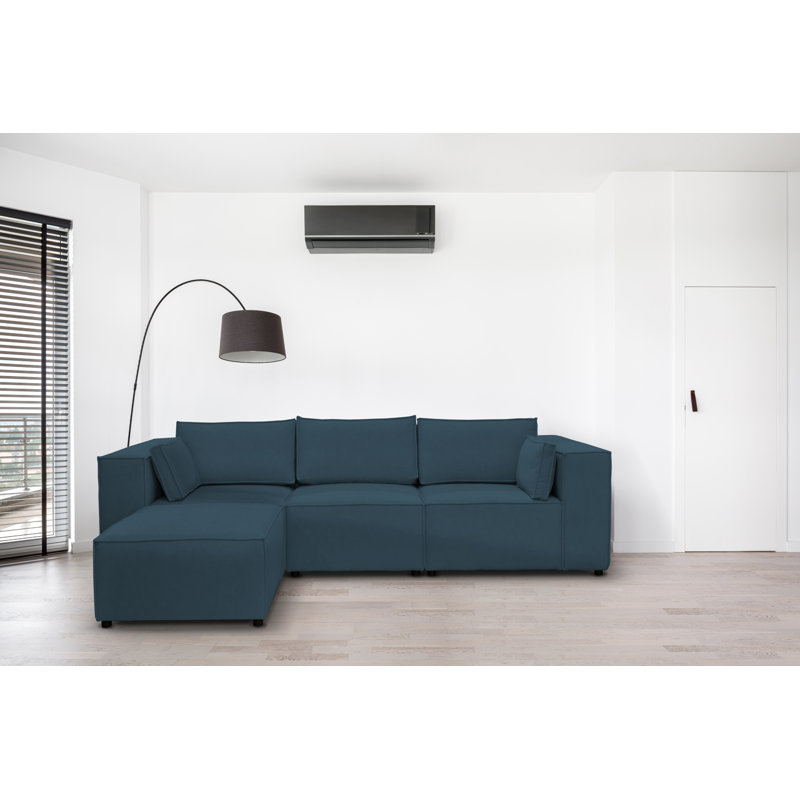 Narvelle 4 Seater Corner Sofa , Dark Green, Right Hand Facing