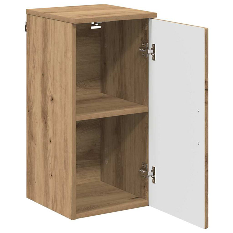 30cm Wall Mounted Bathroom Vanity Base Only, Artisan Oak