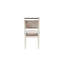 Fauteuil à dossier vanille / corde, bois massif, revêtement en tissu, 24,66 po L, siège de 29,04 lb et base en bois de vanille, revêtement, beige